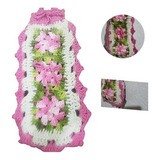 Porta Papel Flor Croche Rosa Suporte Para 2 Papeis Zakuri