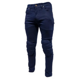 Jean Urbano Moto Elastizado Protecciones Rodillas Azul Sw