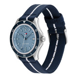 Reloj Tommy Hilfiger Para Mujer De Tela 1782511 Ss Color De La Malla Azul Marino Color Del Bisel Azul Marino Color Del Fondo Celeste