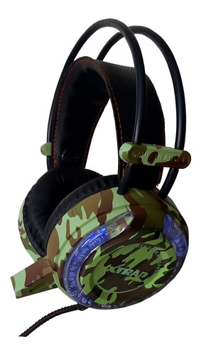 Headset Gamer Camuflado Led Fone E Microfone Xtrad Head Set