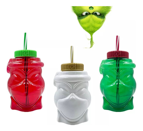 Dulceros Navideños Infantiles Grinch 1 Lt Vaso Navideño X 6