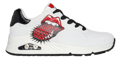 Zapatilla Mujer Uno Rolling Stones Single! Blanco Skechers