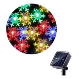 Luces Guirnalda Led Hielo Cristal Panel Solar Multicolor