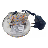 Fita Led 5050 5 Metros S/silicone Ip20 Quente 3000k + Fonte