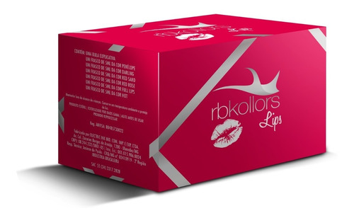 Pigmento Rb Kollors Kit Lips 6 Unid. 5ml Micropigmentação