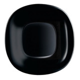 Plato Playo Carine Negro Luminarc 27 Cm Vidrio Templado X6u