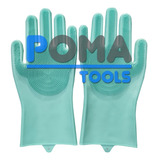 Par Guantes Lavar Platos Mascota Cocina Silicona Cerdas Csr