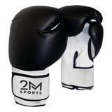 Guantes De Boxeo Para Kickboxing Guante Negro 12oz 2m Sports