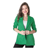 Saco Formal Blazer Mujer Verde Stfashion 79304602