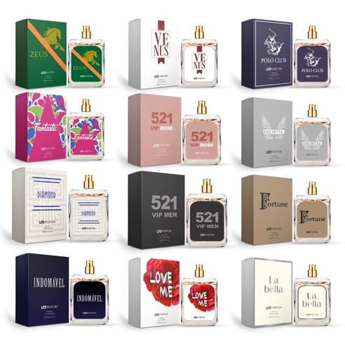 Kit Com 5 Perfumes Inspiração Internacional - 100ml Cada
