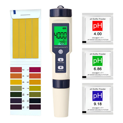 Comprobador Digital De Ph Ec Tds Temp Salinidad 5 En 1 | Envío gratis