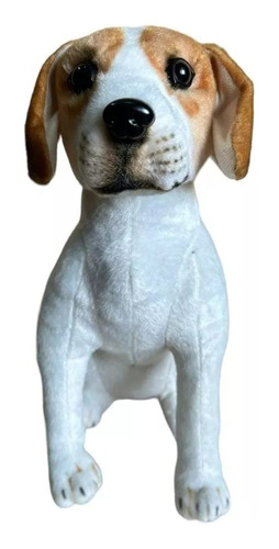 Cachorro Pelúcia Beagle 30cm Realista Filhote Sentado Lindo