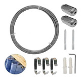 Kit Cable Tensor  Acero Inoxidable Para Cortinas Baño 2,5m