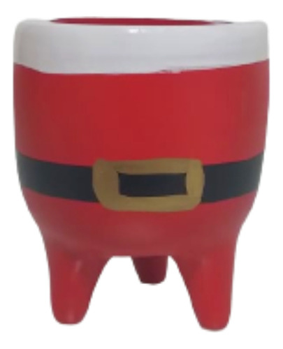 Enfeite Decoração Vaso De Natal Cachepot Papai Noel Em Pé