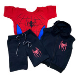 Conjunto Infantil Menino Trio Colete Homem Aranha