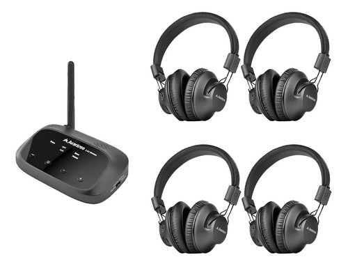 Pack De 4 Auriculares Inalambricos Para Tv - Negros