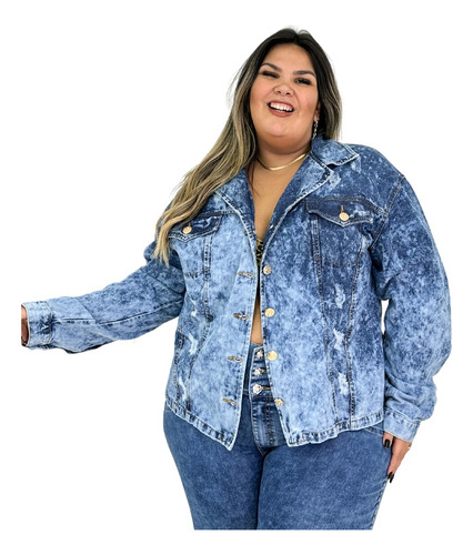 Jaqueta Jeans Plus Size