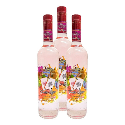 Tripack Licor Con Agave Dos Corazones Frutos Rojos 1l | MercadoLibre