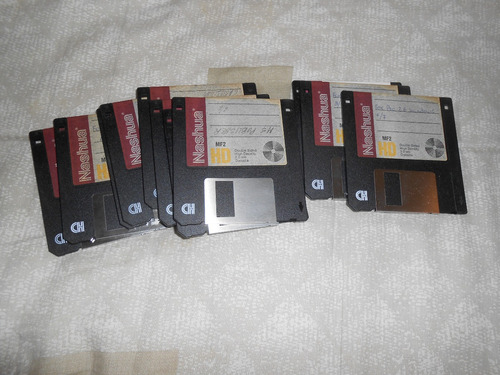 Lote 10 Diskette 3.5 2hd - Hd  Usados Vervatim - Nashua