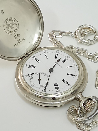 Reloj Antiguo Longines 4 Grands Prix Paris Tres Tapas Plata