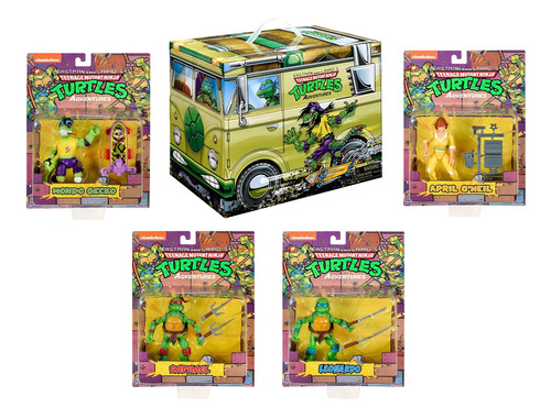 Playmates Tortugas Ninja Vintage Tmnt Hero Adventure 4-pack