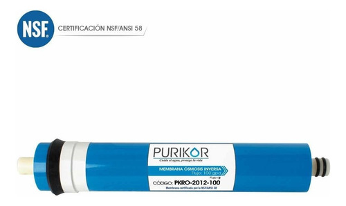 Membrana 100 Gpd Osmosis Inversa Residencial Purikor