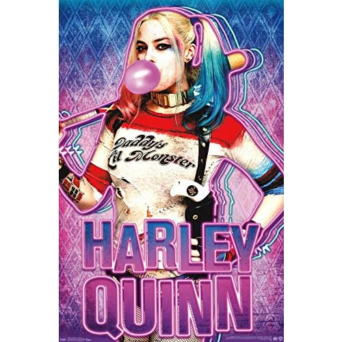 Póster De Pared De Harley Quinn De Dc Comics De Pelíc...