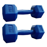 Par Mancuernas Bsfit 1 Kg Pesas Hexagonal Plástico Bicep Gym