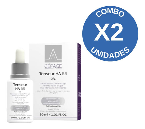 Combo X2 Cepage Tenseur Ha B5 Serum Concentrado Antiage 30ml