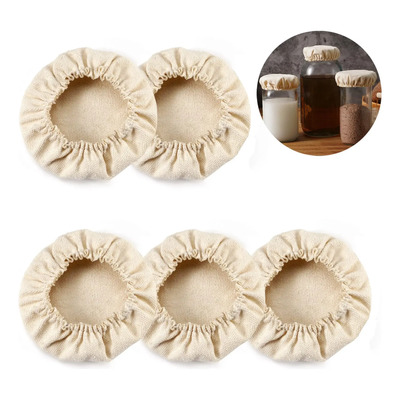 Tapas De Tela Para Frascos De Kéfir, Masa Madre Y Más