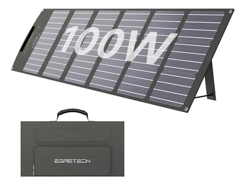 Egretech Panel Solar Portátil De 100 W, Kit De Paneles Solar