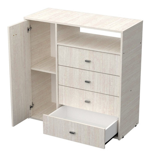 Chiffonier Cajonera Comoda 1 Puerta 4 Cajones Melamina