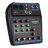 Minimesa De Sonido Profesional, 4 Canales, Bluetooth, Mp3, U