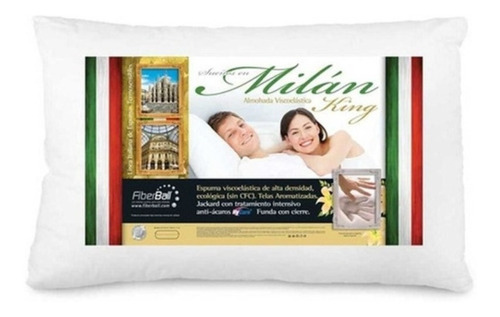 Almohada Viscoelastica Fiberball Milan King Con Memoria