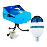 Kit 3 Piezas Laser Proyector + Foco Estrellas + Adaptador 