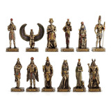 Set 12 Pzs Dios Egipcio Anubis Isis Bastet Thot Horus Ra...