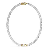 Dije  De Acero Inoxidable Guess Jumn03204jwygbkt/u Y Diseño De Redondo Plateado