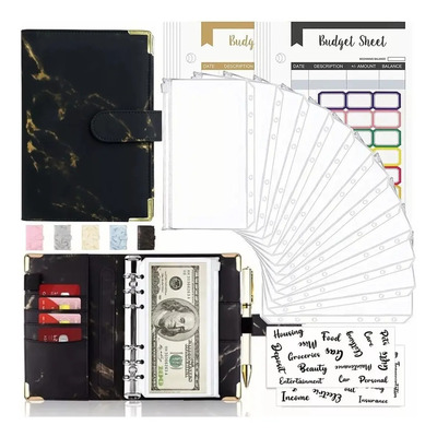 Bolsa De Carpeta Con Cremallera Carpeta A6 Organigasto carpeta con hojas organigastos organigastos a6 organigastos mayoreo carpeta de presupuesto planner | MercadoLibre