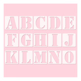 Stencil Plantilla Abecedario 6x6 Cm 30 Letras + Signos ::