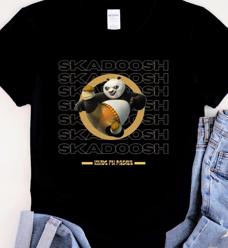 Polera Unisex Kung Fu Panda Po Skadoosh Algodon Estampado