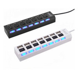 Hub 7 Puertos Multi Usb 2.0 Indicador Luz Led