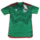 Jersey Oficial adidas Selección Mexicana Autografiada Qatar
