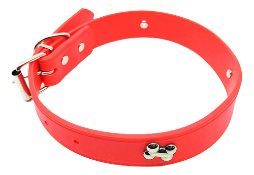 Collar Silicona Perro Huesito 54x2,5cm Premium