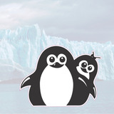 Adesivo Família De Pinguins Refletivo