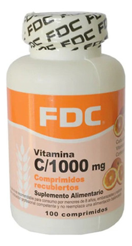 Vitamina C 1000 Mg X 100 Comprimidos