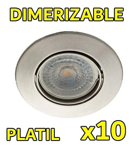 X 10 Spot Acero Fundición Inoxidable Led 7w Dimerizable Rd