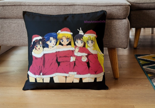 Cojin Almohada Chicas Sailor Moon Navideñas Anime Diseño 