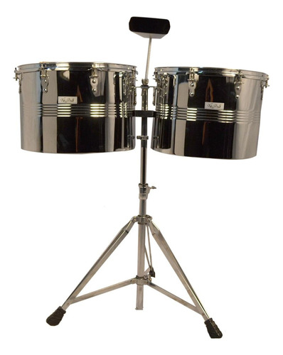 Timbales New Beat Lt-456cd 15 Y 16 Pulgadas Color Cromado