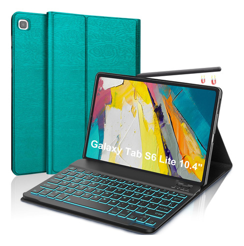 Funda Para Samsung Galaxy Tab S6 Lite Con Teclado De 10.4 Pu