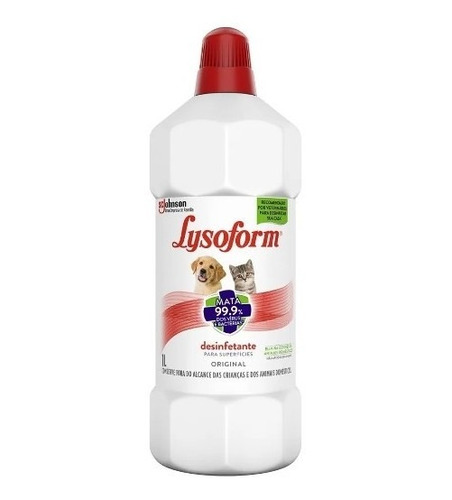Desinfetante Lysoform Pets Original Embalagem 1 Litro